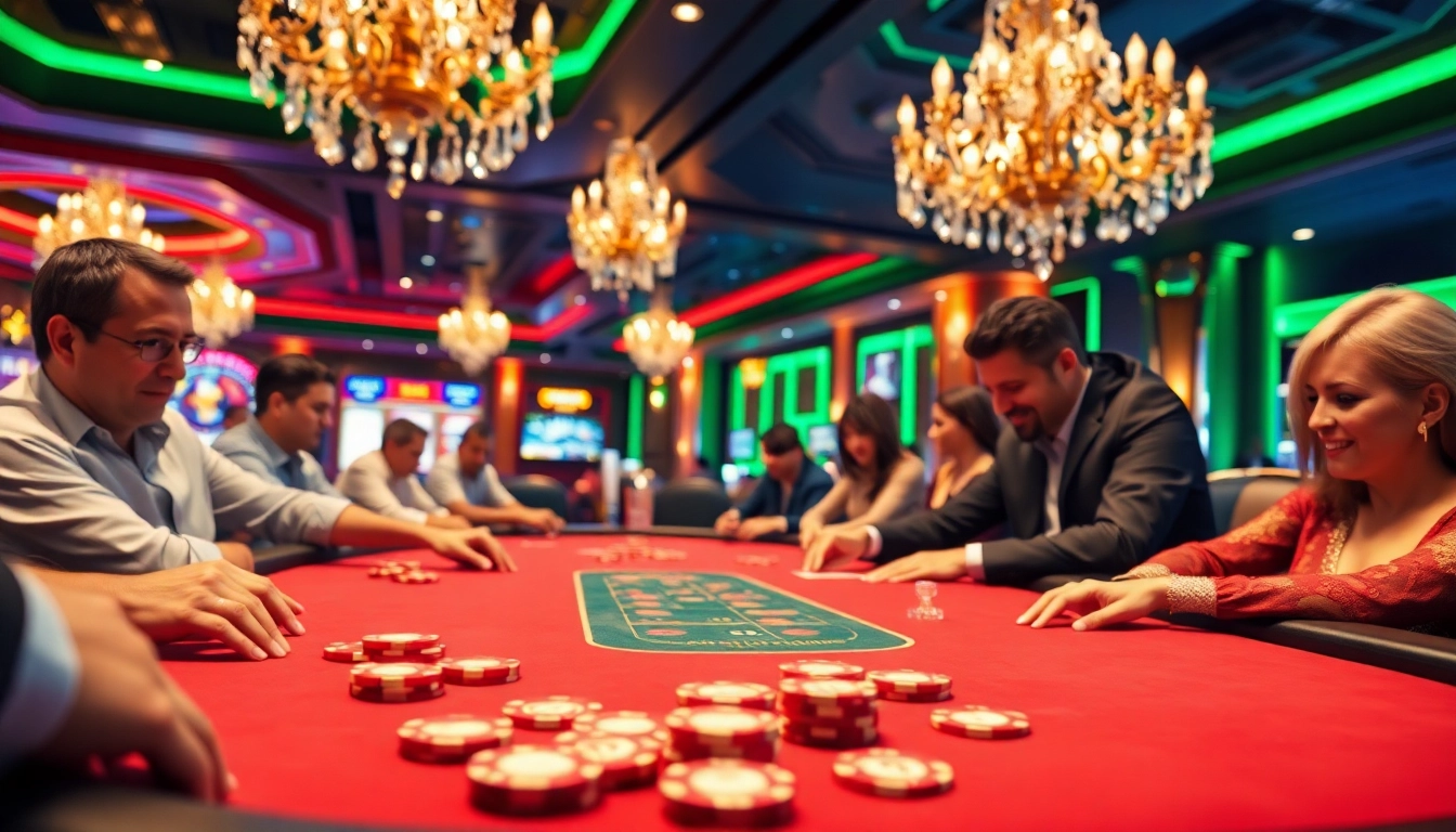 Experience high-stakes gaming excitement at https://pu88.gr.com/ with poker players and vibrant casino atmosphere.