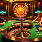Gamble with excitement at link S8 in a luxurious casino scene featuring poker tables and roulette.