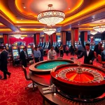 Betting excitement at the J88 casino's roulette table with luxurious ambiance.
