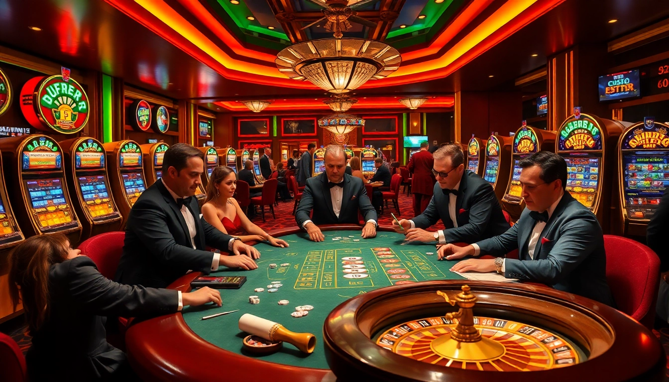 88clb players engaging in high-stakes poker with vibrant casino elements.