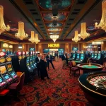 Exciting casino gaming experience at NK88 with vibrant lights and elegant decor.