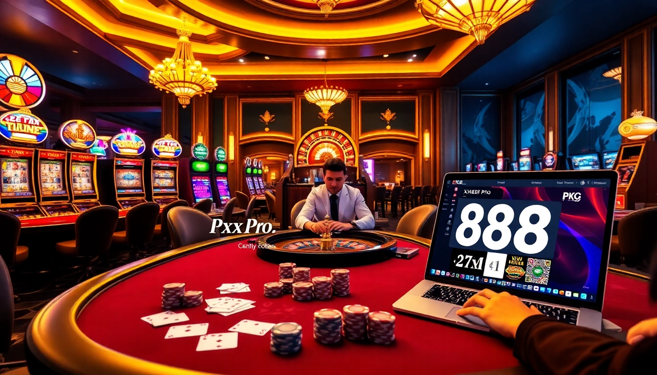Experience high-stakes gaming with xx88 pro at a vibrant casino table.