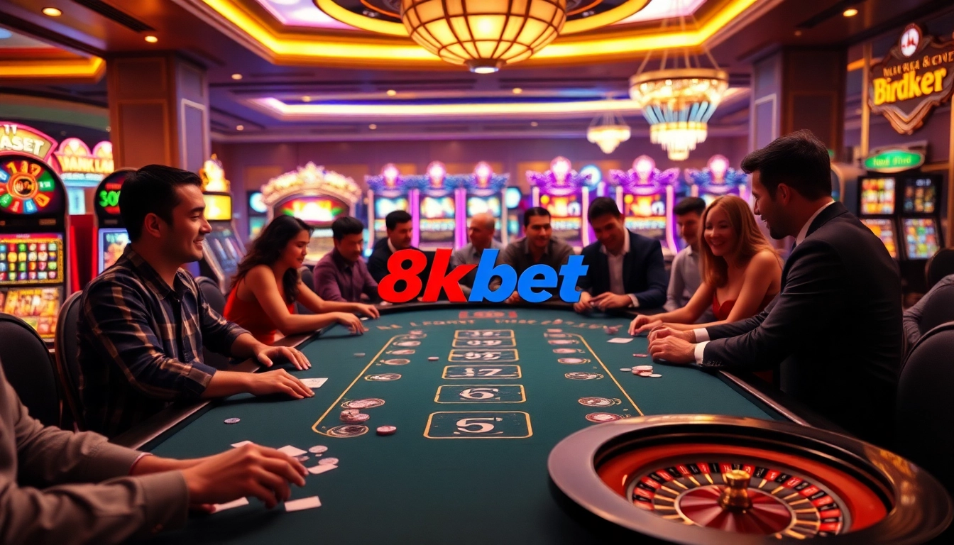 8kbet enhances the excitement of casino gaming with vibrant poker and roulette action.