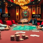 Experience the thrill of gambling at Go8 with an elegant poker table and live betting odds.