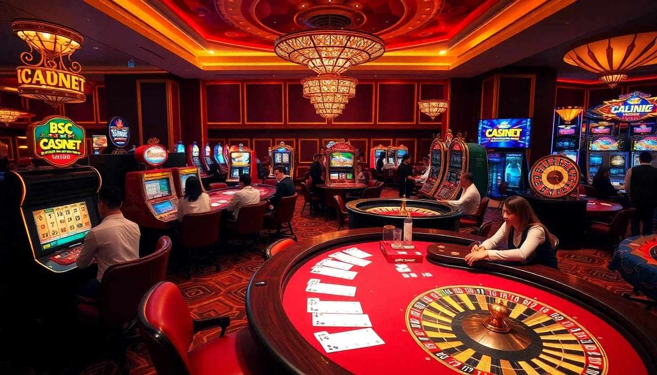 Experience thrilling gaming at abcvip.baby, where vibrant casino tables and slot machines await.