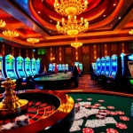 Experience the excitement at tv88.page with vibrant casino gaming tables and luxurious decor.