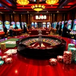 Experience the thrill of gambling at BJ88, featuring vibrant casino tables and engaging games.