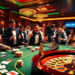 Engage in exhilarating gaming experiences as players enjoy high-stakes action at a luxury casino table - haywin.