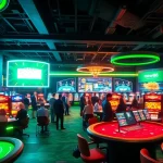 Players enjoying the vibrant new88 online casino experience with engaging digital games in a lively atmosphere.