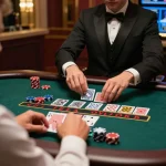 Experience thrilling blackjack gameplay at https://vmax99.vip/ with live dealer interactions and strategic betting.