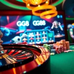 GG88 players engaging in thrilling casino gameplay at a vibrant online gambling table.