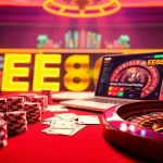 Experience the thrill of EE88's online casino with gaming tables and vibrant action.