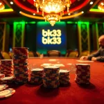 Experience the excitement at bk33 with a winning poker scene, bright colors, and luxurious elements.