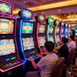 Players experiencing slot gacor excitement at colorful slots with energetic gameplay atmosphere