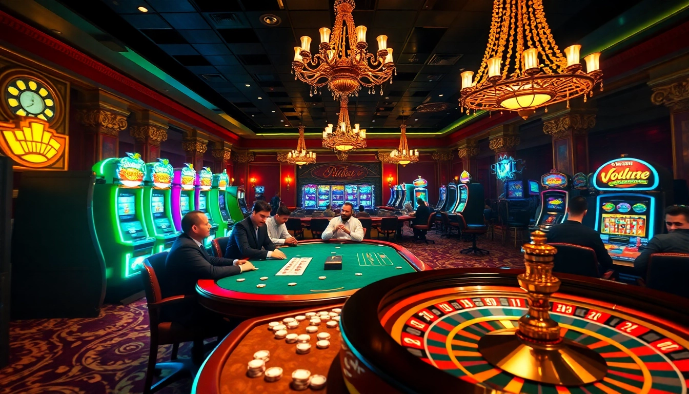 Players enjoying the excitement of vvvwin at a colorful casino table.