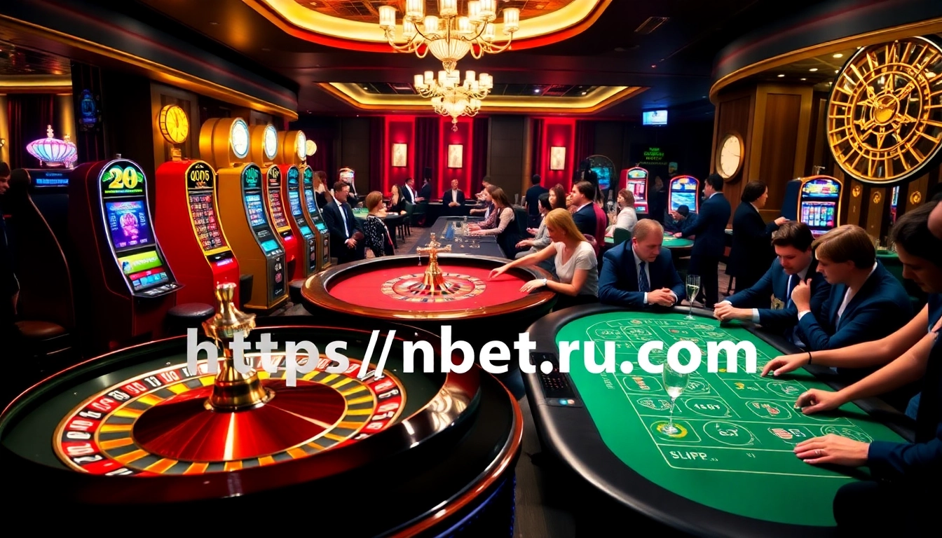Experience the thrill of gaming at https://nbet.ru.com/ with vibrant slot machines and roulette tables.