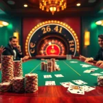 Experience the excitement of sunwin at a vibrant casino poker table with luxurious chips and cards.