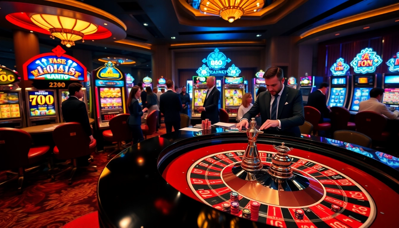 Experience thrilling excitement at rr88.com with players at a luxurious casino roulette table.
