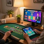 Play blackjack with okfun in a vibrant online casino setup for an engaging gaming experience.