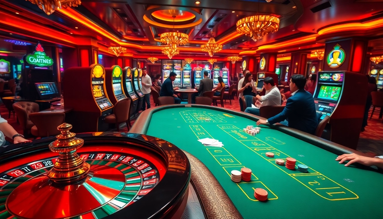 Experience the thrill of high-stakes gaming at 888PG, featuring vibrant casino elements like roulette, poker tables, and slot machines.