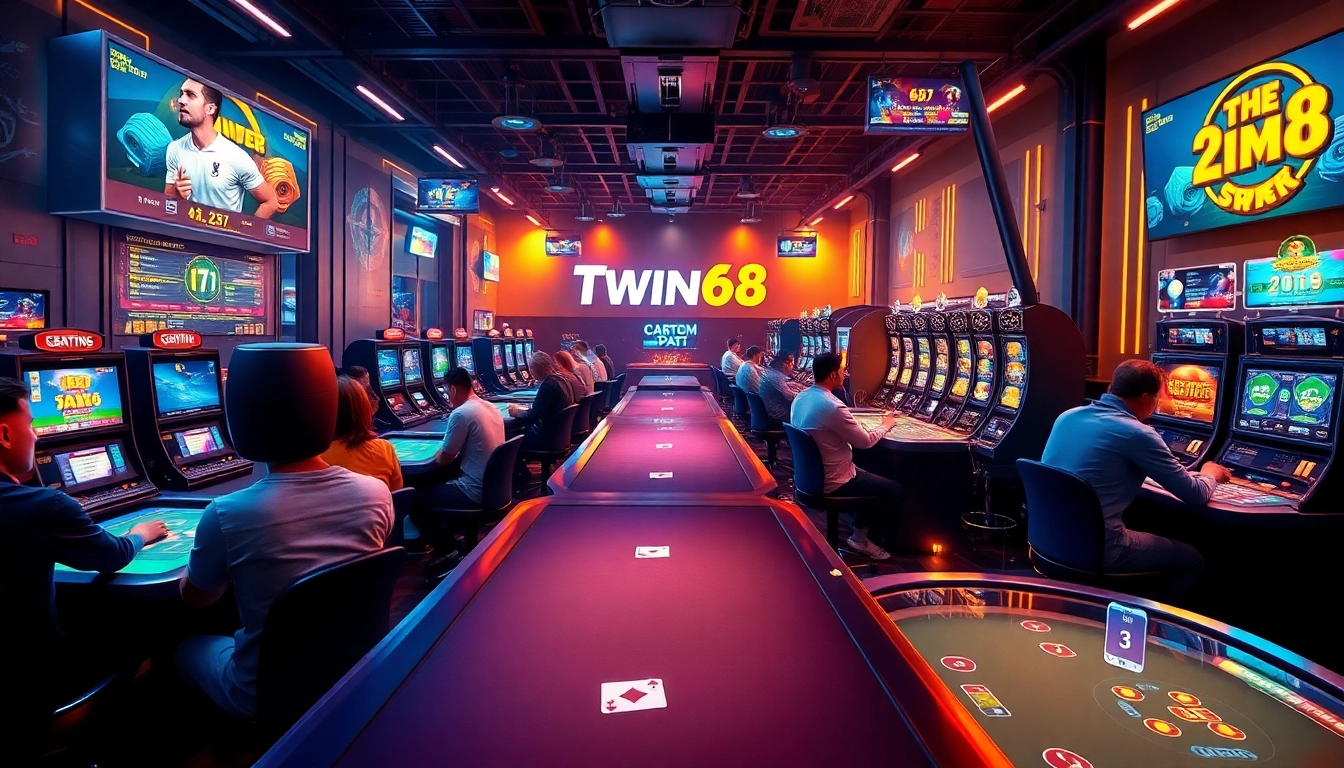 Exciting online gaming scene featuring Twin68, showcasing players engaging in various games with vibrant atmosphere.