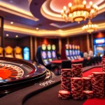 Experience the excitement of 999E with vibrant gaming tables and luxurious casino ambiance.