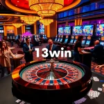 Experience thrilling gameplay at 13win's dynamic casino with roulette and vibrant slot machines.