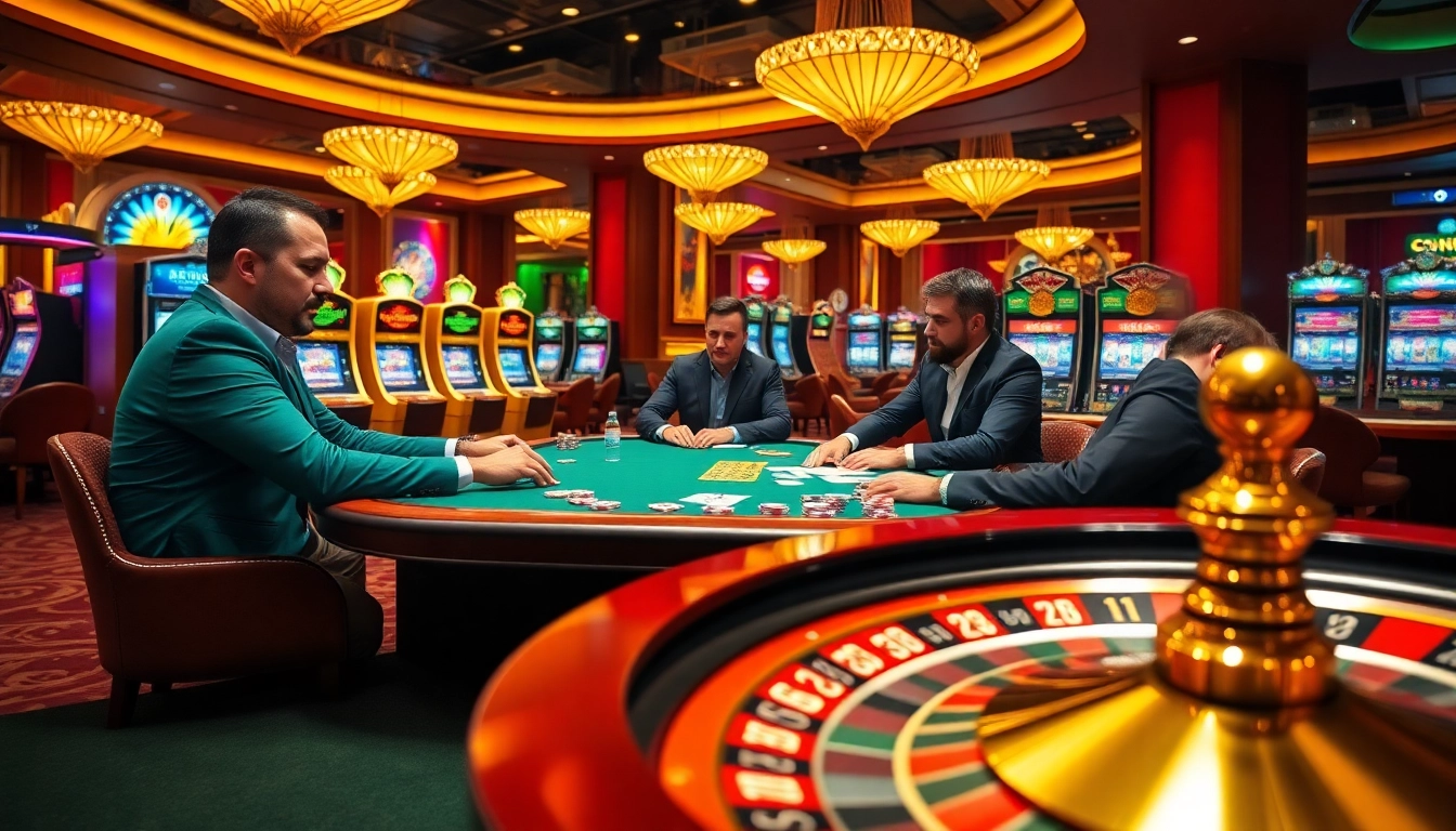 Experience the thrill of XX88 with professional poker players at a luxurious casino table.