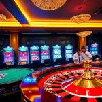 Experience thrilling gaming moments at 123GA FUN with vibrant casino visuals showing roulette and slot machines.