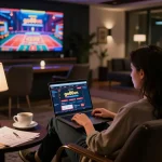 Player engaging with the go86vn online casino from home, enjoying a strategic gaming session.