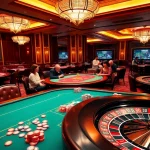 Exciting gambling atmosphere at Xin88 with vibrant casino tables and engaged players.