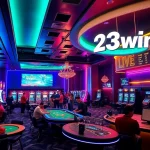 Experience the vibrant atmosphere of 23win's modern casino with engaging gaming options and enthusiastic players.