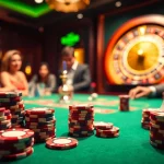 Players engaged in a thrilling casino game using BDTK1, with poker chips and cards visible.