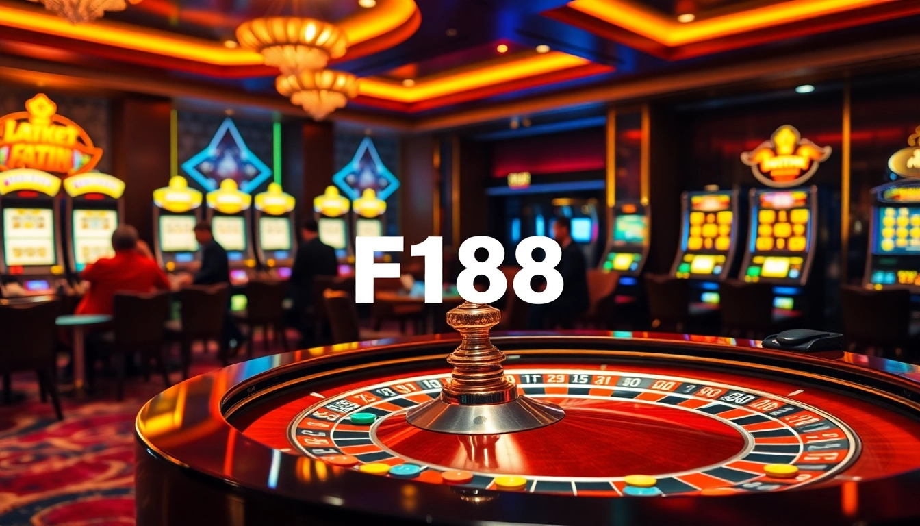 Players enjoy a thrilling roulette game at F168 casino, showcasing excitement and luxury.