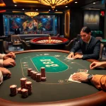 TA88 casino scene showcasing high-stakes poker action with vibrant gaming elements.
