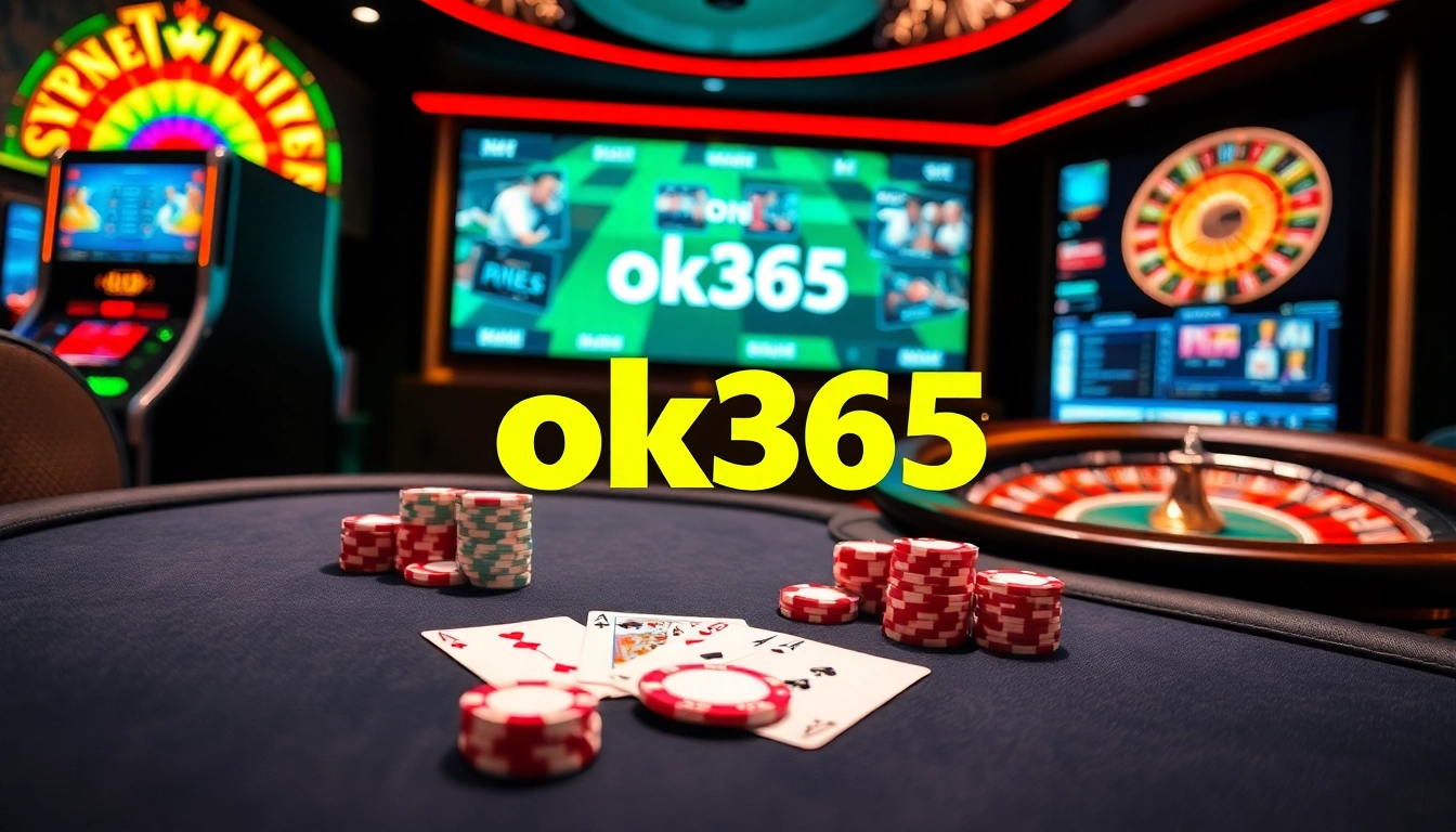 Experience thrilling gameplay and exciting wins at ok365's luxurious casino table.