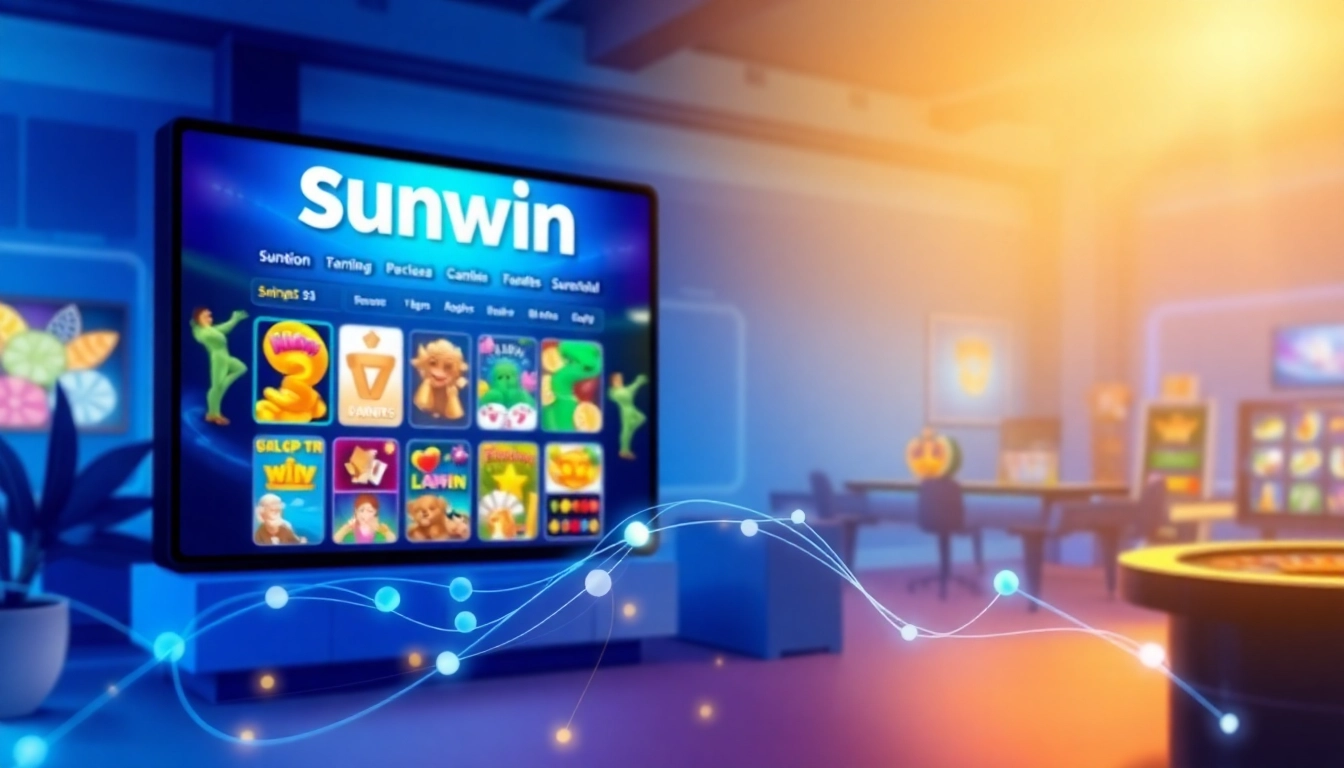 Sunwin online gaming platform showcasing vibrant card games and slots, ensuring an engaging experience.
