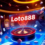 Loto188 online gambling experience featuring vibrant slot machines and roulette wheels.