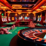 Experience the excitement of 789p as players engage with poker tables and slot machines.