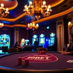 Experience high-stakes gaming with I9BET at a luxurious poker table with chips and cards.