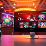 Engaging digital gambling atmosphere showcasing 88vv's user-friendly interface and vibrant game options.