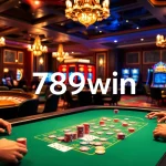 Players enjoying a thrilling game at 789win's casino, featuring poker chips and roulette wheel.