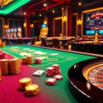 Experience thrilling casino action at https://net88.wtf/, featuring professional gaming tables, poker chips, and roulette wheels.