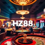Experience the thrilling atmosphere of HZ88 with vibrant casino games and action-packed visuals.