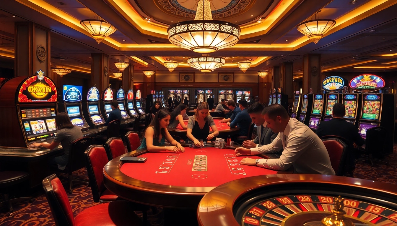 Engage in thrilling casino gameplay at okwin with vibrant tables, slots, and poker excitement.