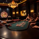 Players engage at a vibrant casino table, winning with cm88 poker strategies.