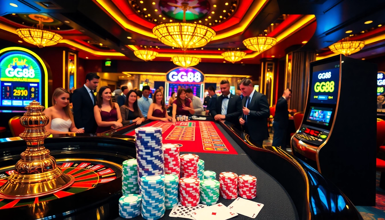 Experience the thrill of GG88 at a luxurious casino roulette table.
