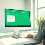 Seamless communication with WhatsApp Web in a modern office setting.