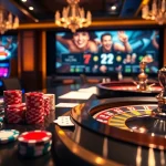 P3 online casino showcasing a vibrant gaming table with roulette, cards, and active players.