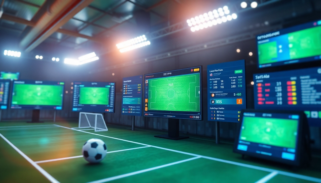 Bongdanet digital platform showcasing live football scores and statistics with vibrant interface.